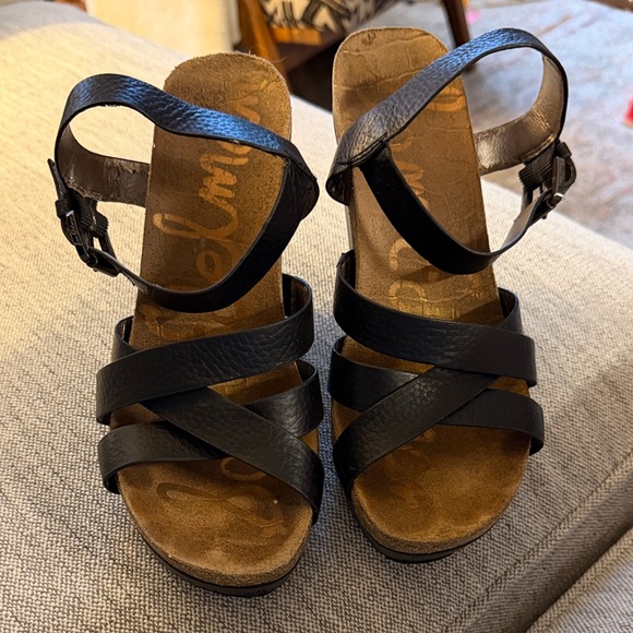 Sam Edelman Black Leather Heels - Picture 5 of 7